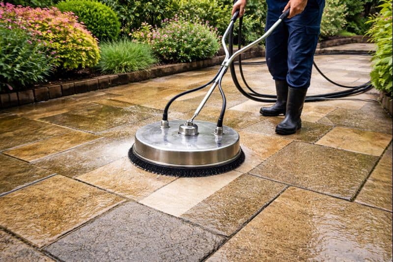 Patio cleaning result