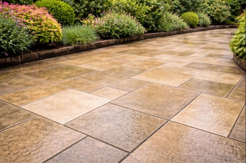 Clean patio paving