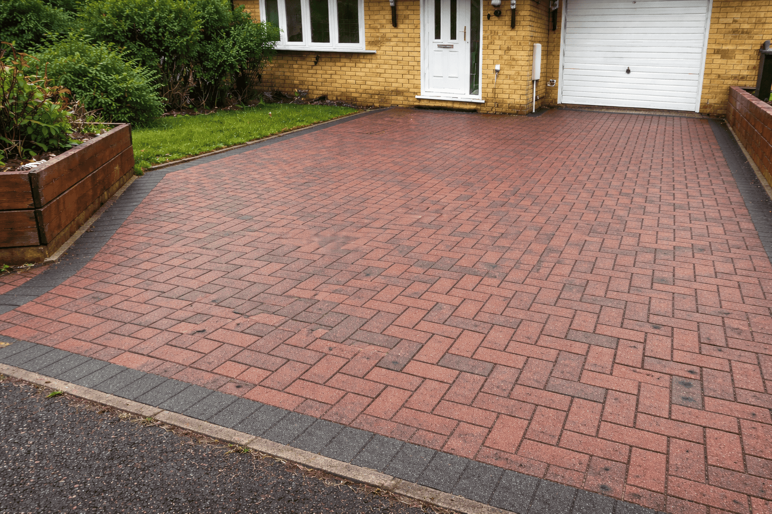 After driveway cleaning