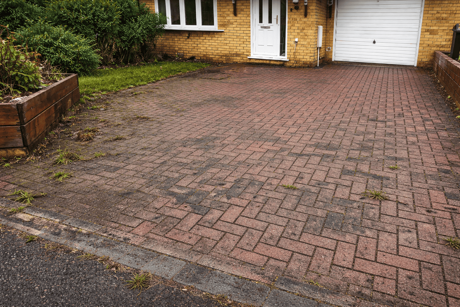 Before driveway cleaning